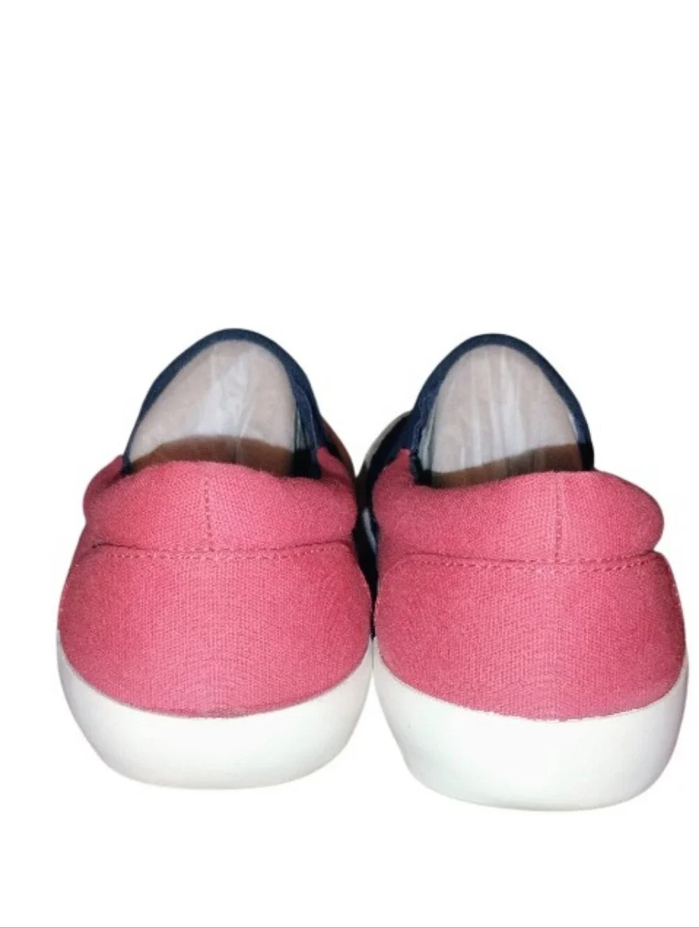 Zara Navy and Red Slip-On Sneakers